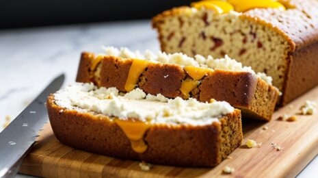 Хлеб из хурмы с глазурью из сливочного сыра