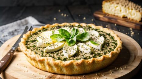 Капустный пирог с кунжутом