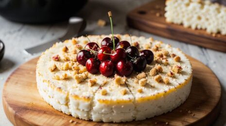 Рисовый пирог с вишней