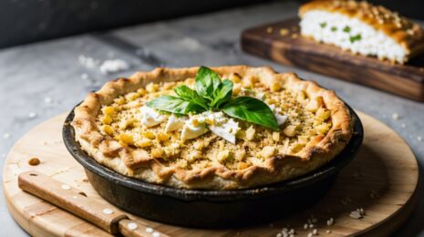 Пирог с рыбными консервами и рисом