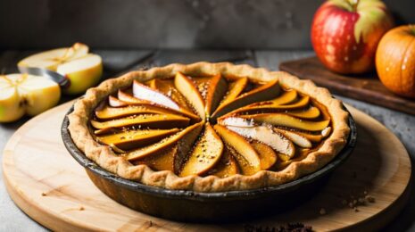 Пирог из тыквы с яблоками