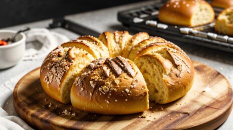 Сладкие плюшки с помощью хлебопечки и духовки