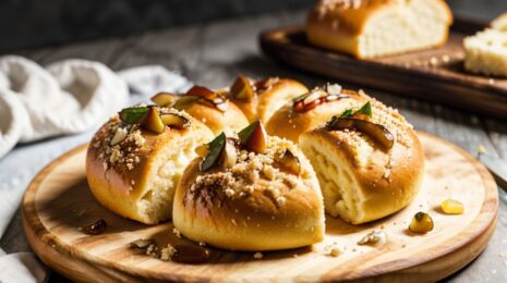 Дрожжевые булочки с грушевым джемом