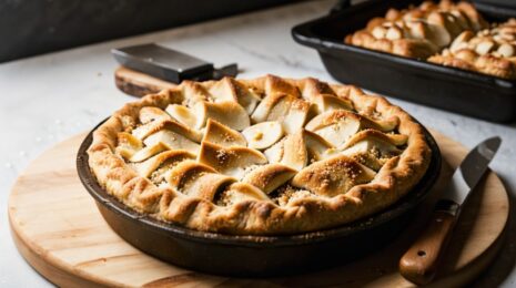 Дрожжевой яблочный пирог в духовке