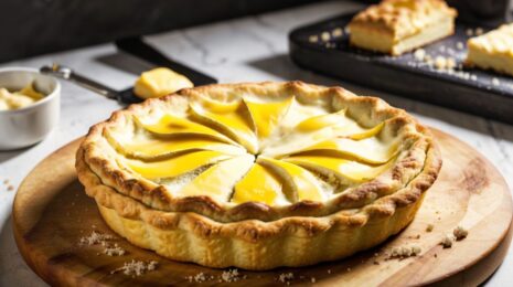 Пирог с заварным кремом из песочного теста