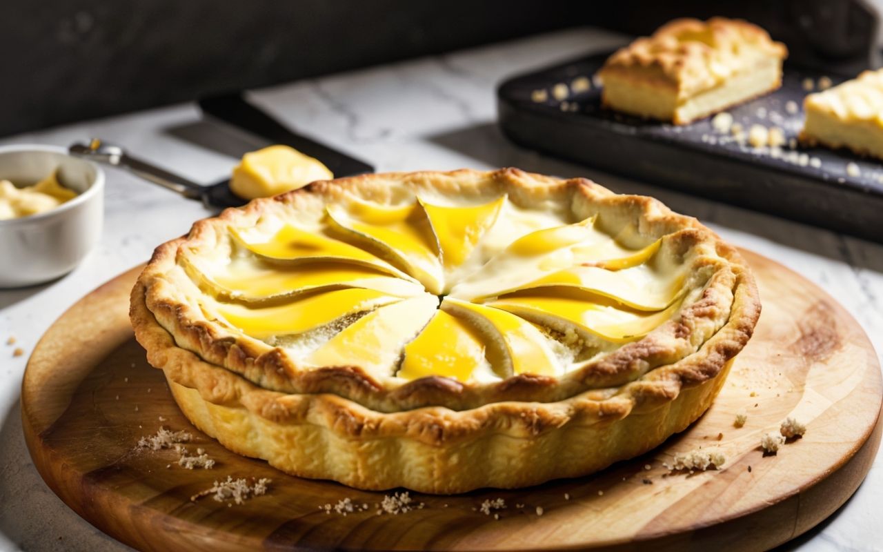 Пирог с заварным кремом из песочного теста