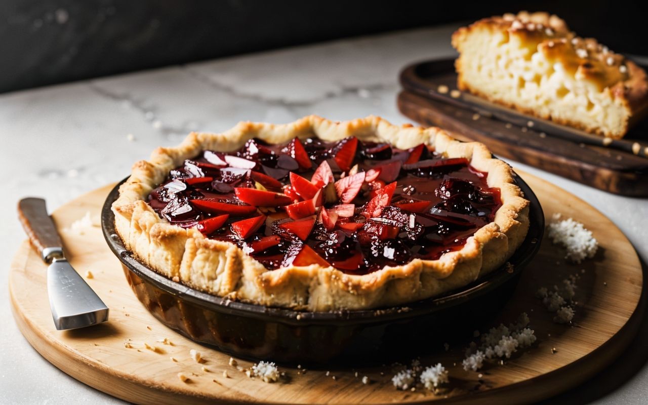 Заливной пирог с вареньем