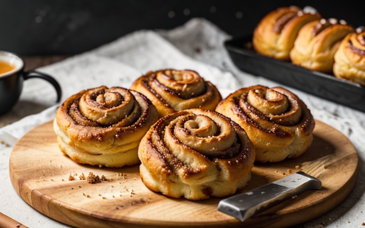 Нежные булочки с корицей к чаю