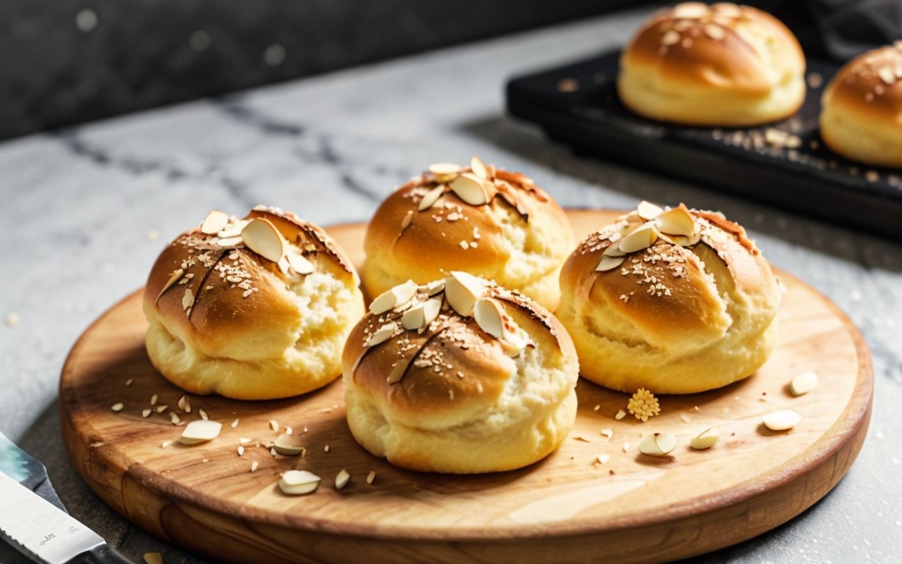 Булочки с миндально-заварным кремом