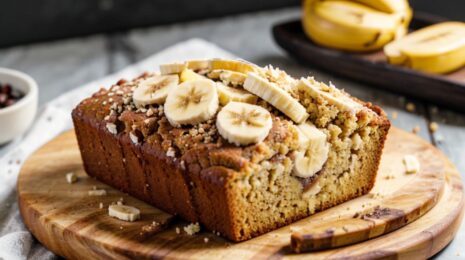 Банановый хлеб без сахара и дрожжей с цельнозерновой мукой