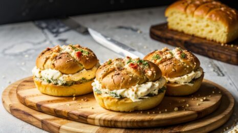 Булочки со сливочным сыром и томатами