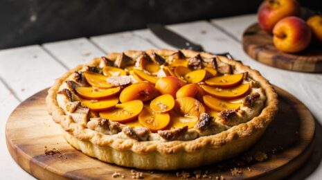 Пирог из песочного теста по деревенски из садовых абрикосов