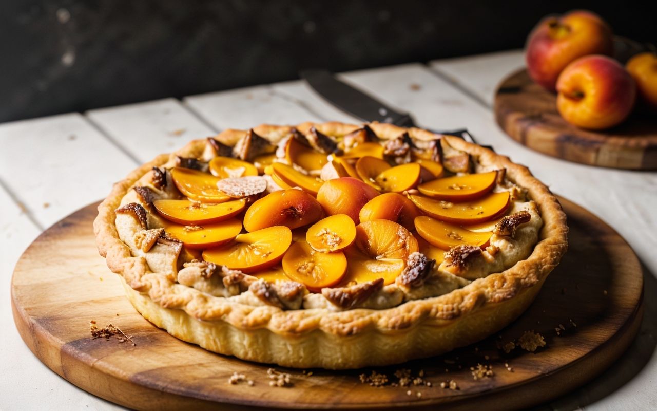 Пирог из песочного теста по деревенски из садовых абрикосов